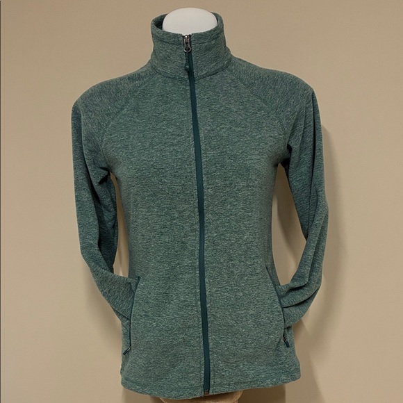 Eddie Bauer Sea Green Fleece Full Zip Sweater / Jacket; Cozy; Size:  XS - Picture 3 of 9
